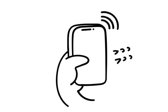 Download Doodle Cell Phone with Network - Net Collection