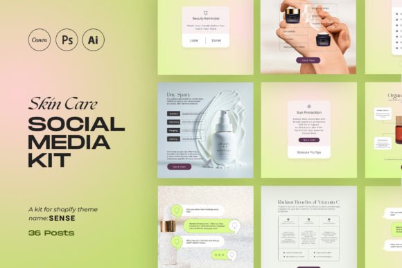 Download Social Media Kit for Sense Shopify Theme - Social media Collection