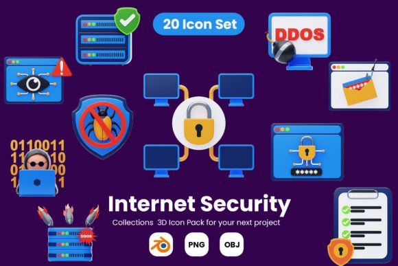 Download Internet Security 3D Icon - Net Collection