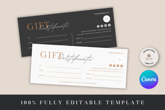 Download Canva Gift Certificate Template - Certificate Collection