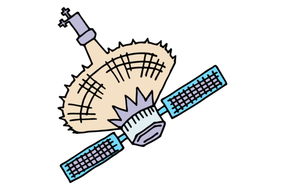 Download Spacecraft Doodle. Planet Satellite. Spa - Net Collection