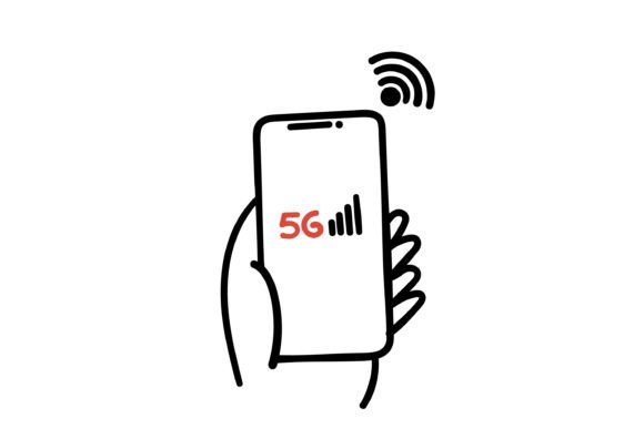 Download Doodle Cell Phone with Network Signal - Net Collection