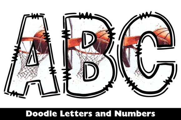 Download Basketball Rim and Net Doodle Alphabet - Premium Resources