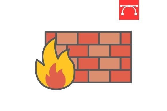 Download Firewall Color Line Icon - Firewall Collection